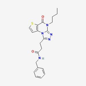 molecular formula C21H23N5O2S B2405799 N-苄基-3-(4-丁基-5-氧代-4,5-二氢噻吩并[2,3-e][1,2,4]三唑并[4,3-a]嘧啶-1-基)丙酰胺 CAS No. 1189735-91-8