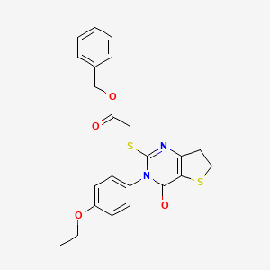 molecular formula C23H22N2O4S2 B2405800 2-[[3-(4-乙氧基苯基)-4-氧代-6,7-二氢噻吩并[3,2-d]嘧啶-2-基]硫代]乙酸苄酯 CAS No. 850915-75-2