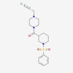 B2405805 1-[1-(Benzenesulfonyl)piperidine-3-carbonyl]-4-(prop-2-yn-1-yl)piperazine CAS No. 2094334-65-1