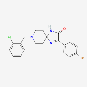 molecular formula C20H19BrClN3O B2405811 3-(4-溴苯基)-8-(2-氯苄基)-1,4,8-三氮杂螺[4.5]癸-3-烯-2-酮 CAS No. 1216932-46-5