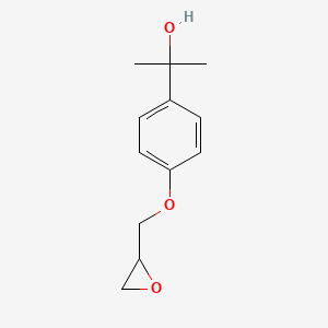 molecular formula C12H16O3 B2405813 2-[4-(Oxiran-2-ylmethoxy)phenyl]propan-2-ol CAS No. 2411289-46-6