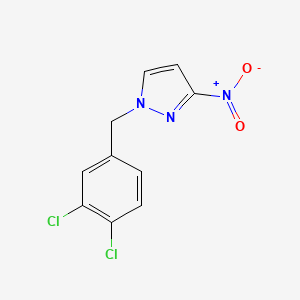 molecular formula C10H7Cl2N3O2 B2405826 1-(3,4-二氯苄基)-3-硝基-1H-吡唑 CAS No. 1003011-48-0