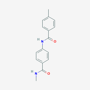 molecular formula C16H16N2O2 B240584 4-methyl-N-{4-[(methylamino)carbonyl]phenyl}benzamide 