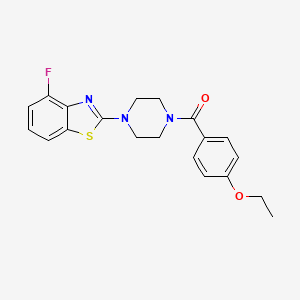 molecular formula C20H20FN3O2S B2405842 (4-乙氧基苯基)(4-(4-氟苯并[d]噻唑-2-基)哌嗪-1-基)甲酮 CAS No. 897481-01-5