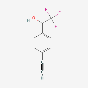 molecular formula C10H7F3O B2405844 1-(4-Ethynylphenyl)-2,2,2-trifluoroethan-1-ol CAS No. 1443429-33-1