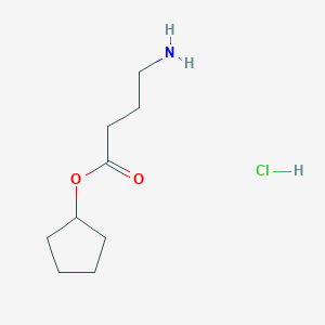 molecular formula C9H18ClNO2 B2405845 Cyclopentyl 4-aminobutanoate hydrochloride CAS No. 1311314-76-7