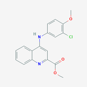 molecular formula C18H15ClN2O3 B2405860 6-[(4-cyclohexylpiperazin-1-yl)sulfonyl]-4-[(5-ethyl-1,2,4-oxadiazol-3-yl)methyl]-2H-1,4-benzoxazin-3(4H)-one CAS No. 1207039-13-1