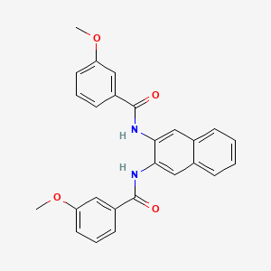 molecular formula C26H22N2O4 B2405873 3-甲氧基-N-[3-[(3-甲氧基苯甲酰)氨基]萘-2-基]苯甲酰胺 CAS No. 391218-26-1