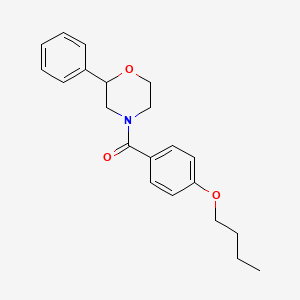 molecular formula C21H25NO3 B2405886 (4-丁氧基苯基)(2-苯基吗啉代)甲酮 CAS No. 946234-10-2