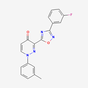 molecular formula C19H13FN4O2 B2405896 3-(3-(3-fluorophenyl)-1,2,4-oxadiazol-5-yl)-1-(m-tolyl)pyridazin-4(1H)-one CAS No. 1251690-47-7