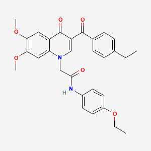molecular formula C30H30N2O6 B2405900 N-(4-ethoxyphenyl)-2-[3-(4-ethylbenzoyl)-6,7-dimethoxy-4-oxoquinolin-1-yl]acetamide CAS No. 866590-27-4