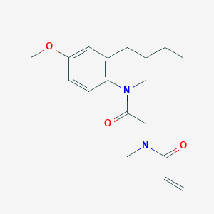 molecular formula C19H26N2O3 B2405903 N-[2-(6-Methoxy-3-propan-2-yl-3,4-dihydro-2H-quinolin-1-yl)-2-oxoethyl]-N-methylprop-2-enamide CAS No. 2199964-24-2