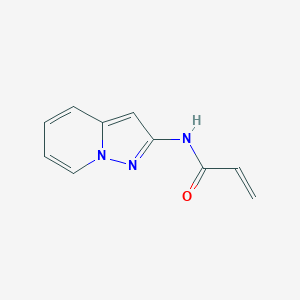 molecular formula C10H9N3O B2405908 N-Pyrazolo[1,5-a]pyridin-2-ylprop-2-enamide CAS No. 2189893-49-8