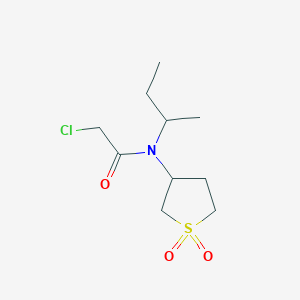 molecular formula C10H18ClNO3S B2405916 N-(1,1-dioxothiolan-3-yl)-2-chloro-N-(methylpropyl)acetamide CAS No. 727718-05-0