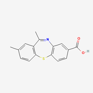 molecular formula C16H13NO2S B2405918 6,8-Dimethylbenzo[b][1,4]benzothiazepine-3-carboxylic acid CAS No. 897775-95-0