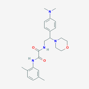 molecular formula C24H32N4O3 B2405924 N1-(2-(4-(二甲基氨基)苯基)-2-吗啉基乙基)-N2-(2,5-二甲基苯基)草酰胺 CAS No. 899957-21-2
