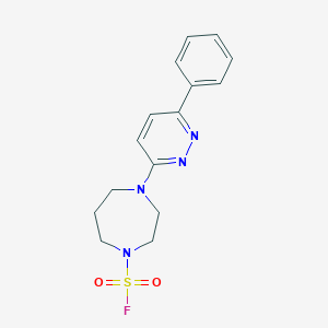 molecular formula C15H17FN4O2S B2405925 4-(6-Phenylpyridazin-3-yl)-1,4-diazepane-1-sulfonyl fluoride CAS No. 2411229-92-8