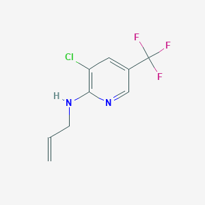 molecular formula C9H8ClF3N2 B2405948 N-烯丙基-3-氯-5-(三氟甲基)-2-吡啶胺 CAS No. 338761-50-5