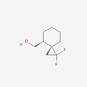 molecular formula C9H14F2O B2405962 [(3S,8R)-2,2-二氟螺[2.5]辛烷-8-基]甲醇 CAS No. 2503155-19-7