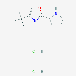 molecular formula C11H20Cl2N2O B2405964 4-Tert-butyl-2-(pyrrolidin-2-yl)-1,3-oxazole dihydrochloride CAS No. 2097936-79-1