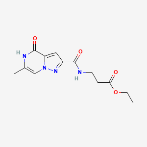Ethyl 3-(6-methyl-4-oxo-4,5-dihydropyrazolo[1,5-a]pyrazine-2-carboxamido)propanoate