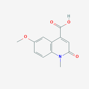 molecular formula C12H11NO4 B2405978 6-Methoxy-1-methyl-2-oxoquinoline-4-carboxylic acid CAS No. 198068-75-6