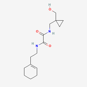 molecular formula C15H24N2O3 B2405979 N1-(2-(环己-1-烯-1-基)乙基)-N2-((1-(羟甲基)环丙基)甲基)草酰胺 CAS No. 1251684-92-0