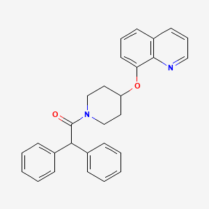 molecular formula C28H26N2O2 B2405982 2,2-Diphenyl-1-(4-(quinolin-8-yloxy)piperidin-1-yl)ethanone CAS No. 1904210-67-8