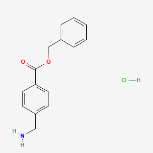 molecular formula C15H16ClNO2 B2405985 Benzyl 4-(aminomethyl)benzoate hydrochloride CAS No. 6384-86-7