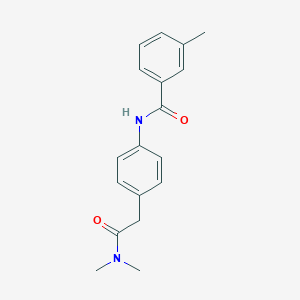 molecular formula C18H20N2O2 B240599 N-{4-[2-(dimethylamino)-2-oxoethyl]phenyl}-3-methylbenzamide 