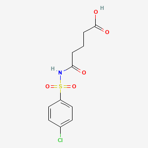 molecular formula C11H12ClNO5S B2406013 5-(((4-氯苯基)磺酰)氨基)-5-氧代戊酸 CAS No. 477885-98-6