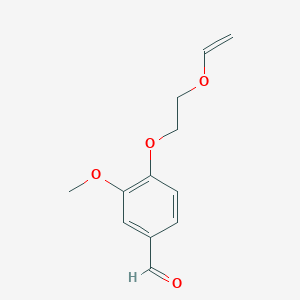 molecular formula C12H14O4 B2406020 3-甲氧基-4-[2-(乙烯氧基)乙氧基]苯甲醛 CAS No. 67685-04-5