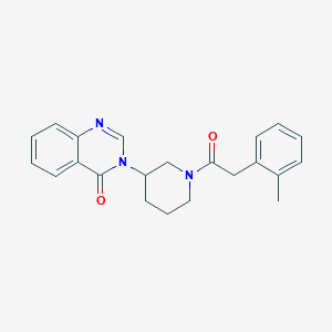 molecular formula C22H23N3O2 B2406029 3-(1-(2-(邻甲苯基)乙酰)哌啶-3-基)喹唑啉-4(3H)-酮 CAS No. 2034517-79-6