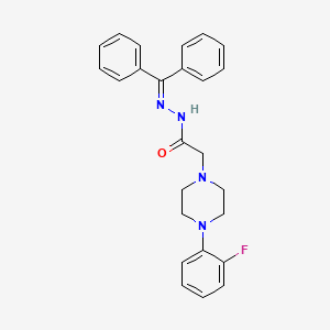 molecular formula C25H25FN4O B2406035 N'-(diphenylmethylene)-2-[4-(2-fluorophenyl)piperazino]acetohydrazide CAS No. 478247-25-5