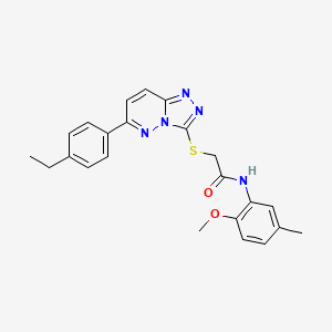 molecular formula C23H23N5O2S B2406040 2-((6-(4-ethylphenyl)-[1,2,4]triazolo[4,3-b]pyridazin-3-yl)thio)-N-(2-methoxy-5-methylphenyl)acetamide CAS No. 894051-29-7