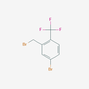 molecular formula C8H5Br2F3 B2406043 5-溴-2-(三氟甲基)苄基溴 CAS No. 1214327-32-8