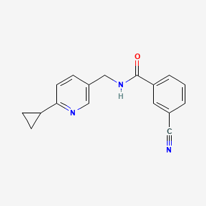 molecular formula C17H15N3O B2406065 3-cyano-N-[(6-cyclopropylpyridin-3-yl)methyl]benzamide CAS No. 2097915-18-7