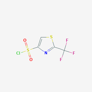 molecular formula C4HClF3NO2S2 B2406101 2-(Trifluoromethyl)-1,3-thiazole-4-sulfonyl chloride CAS No. 2137633-02-2