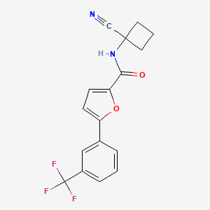 molecular formula C17H13F3N2O2 B2406104 N-(1-cyanocyclobutyl)-5-[3-(trifluoromethyl)phenyl]furan-2-carboxamide CAS No. 1427530-09-3