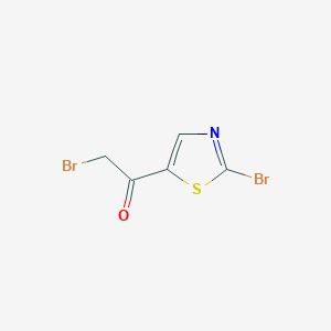 molecular formula C5H3Br2NOS B2406105 2-Bromo-1-(2-bromo-1,3-thiazol-5-yl)ethanone CAS No. 2309456-80-0