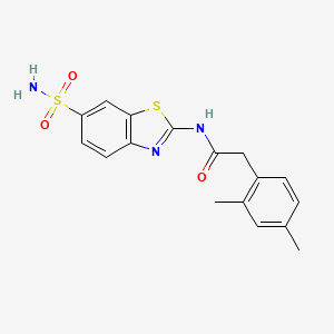 molecular formula C17H17N3O3S2 B2406124 2-(2,4-二甲苯基)-N-(6-磺酰基苯并[d]噻唑-2-基)乙酰胺 CAS No. 900000-45-5