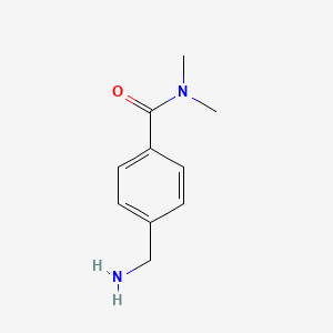molecular formula C10H14N2O B2406131 4-(aminomethyl)-N,N-dimethylbenzamide CAS No. 104566-35-0; 164648-76-4