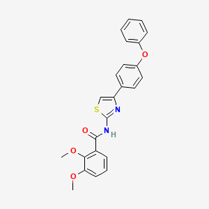 molecular formula C24H20N2O4S B2406135 2,3-dimethoxy-N-(4-(4-phenoxyphenyl)thiazol-2-yl)benzamide CAS No. 922661-24-3