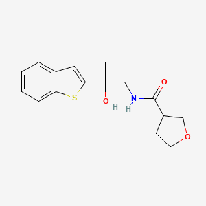 molecular formula C16H19NO3S B2406143 N-(2-(苯并[b]噻吩-2-基)-2-羟基丙基)四氢呋喃-3-甲酰胺 CAS No. 2034548-54-2