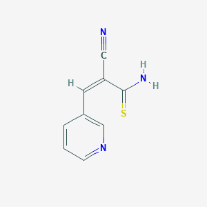 molecular formula C9H7N3S B2406146 2-氰基-3-(吡啶-3-基)丙-2-烯硫酰胺 CAS No. 132252-85-8