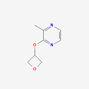 molecular formula C8H10N2O2 B2406149 2-Methyl-3-(oxetan-3-yloxy)pyrazine CAS No. 2202326-47-2