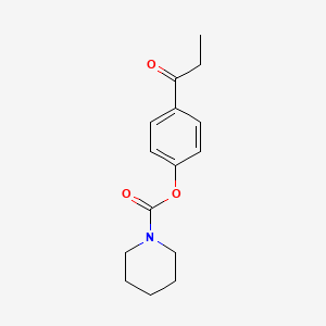 molecular formula C15H19NO3 B2406159 4-丙酰苯基哌啶-1-羧酸酯 CAS No. 526190-37-4
