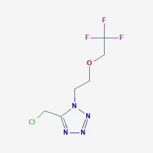 molecular formula C6H8ClF3N4O B2406163 5-(chloromethyl)-1-[2-(2,2,2-trifluoroethoxy)ethyl]-1H-1,2,3,4-tetrazole CAS No. 1342882-56-7