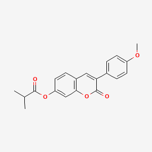 molecular formula C20H18O5 B2406165 3-(4-methoxyphenyl)-2-oxo-2H-chromen-7-yl isobutyrate CAS No. 869080-18-2