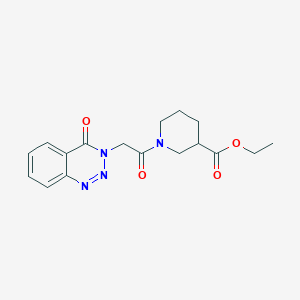 molecular formula C17H20N4O4 B2406170 ethyl 1-[(4-oxo-1,2,3-benzotriazin-3(4H)-yl)acetyl]piperidine-3-carboxylate CAS No. 440332-14-9